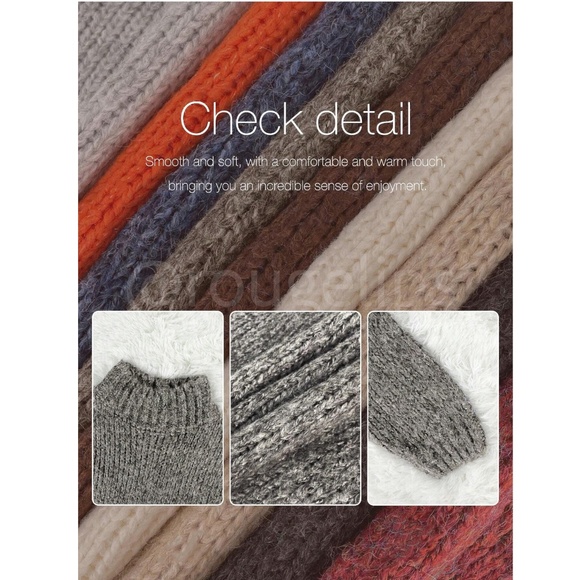 Gray Knit Oversized Pullover Turtleneck Sweater - Picture 9 of 10